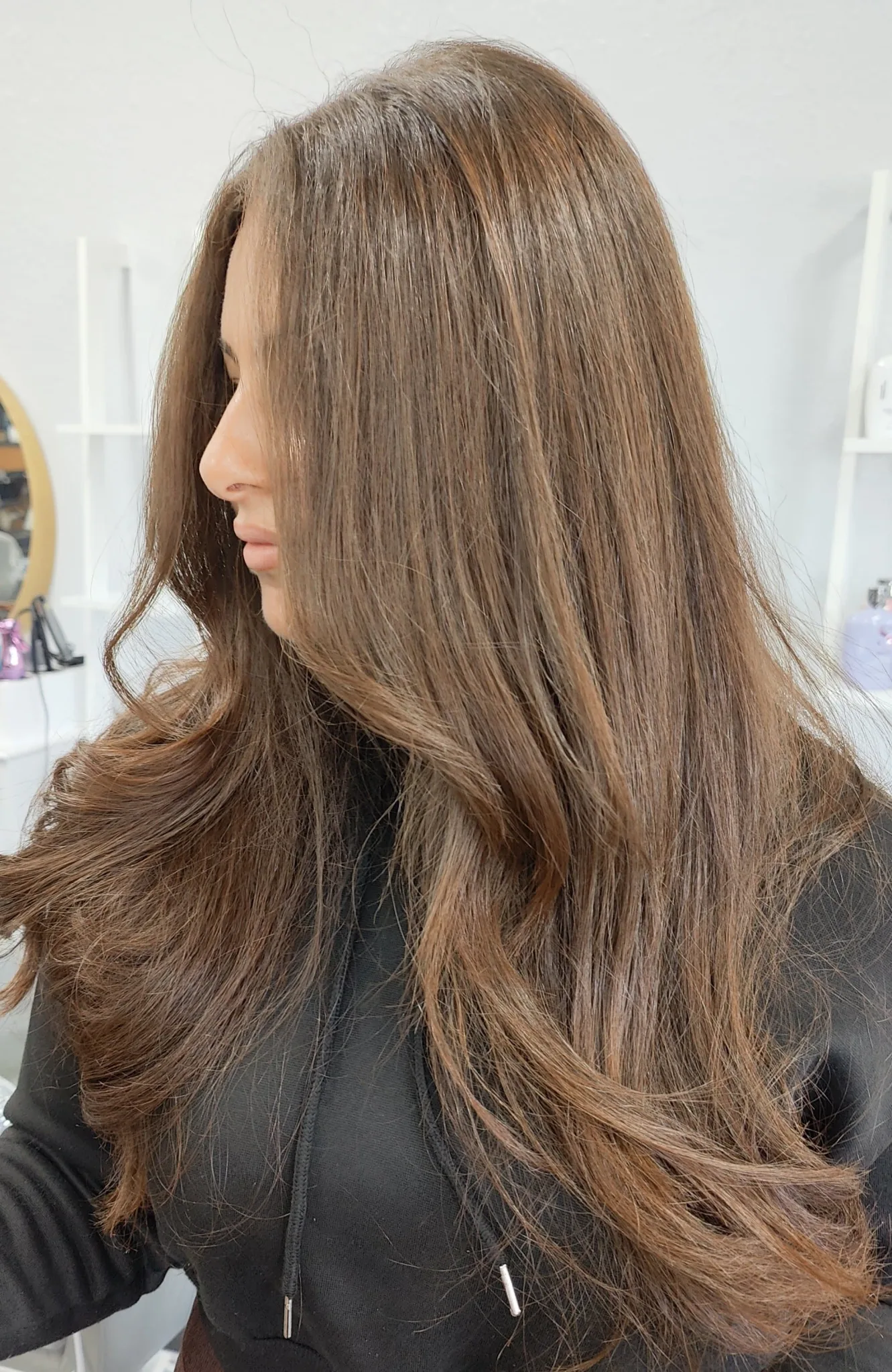 Soft blended blonde with waves