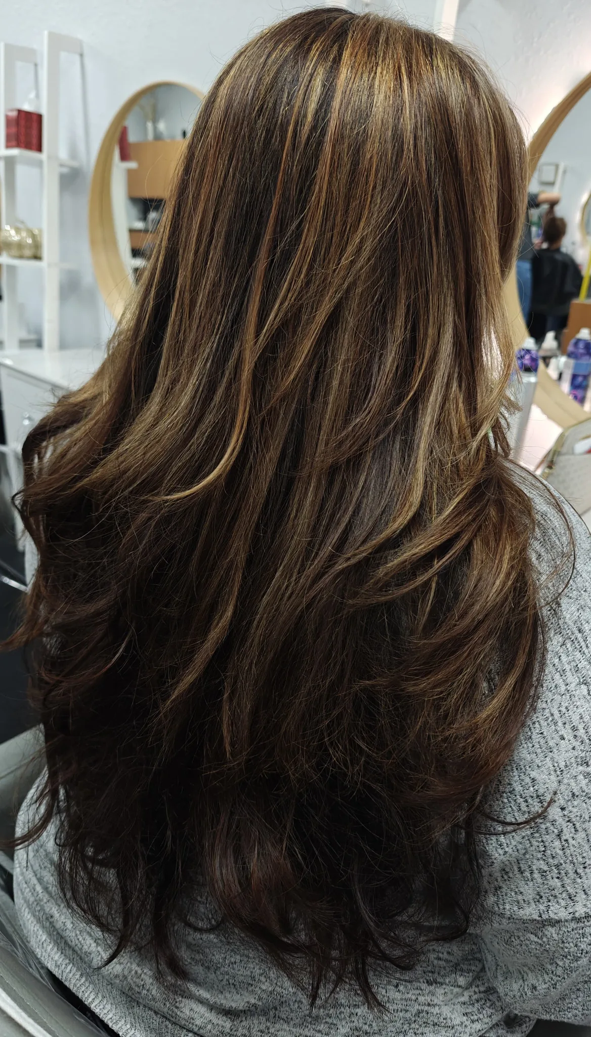 Bright foiled blonde hair